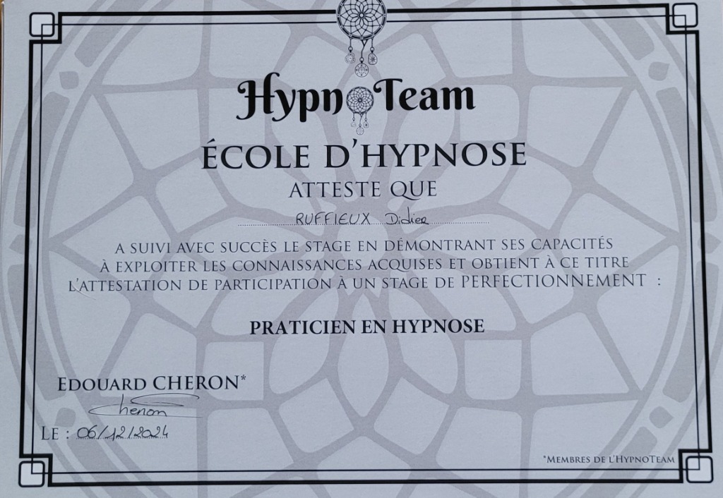 photo diplome Ruffieux Didier