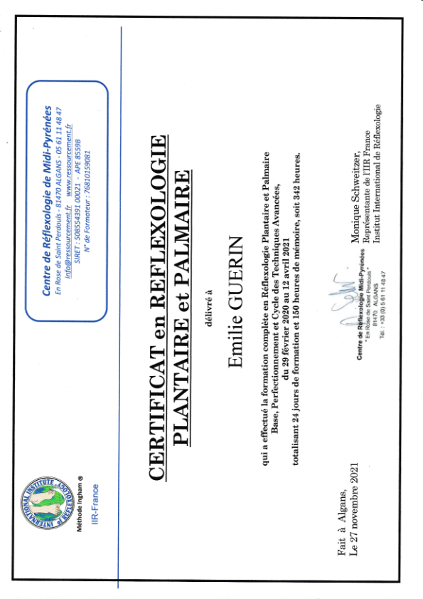 photo diplome Emilie  Guerin
