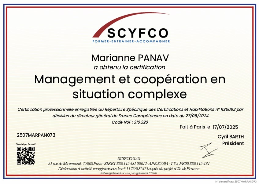 photo activite Marianne PANAV