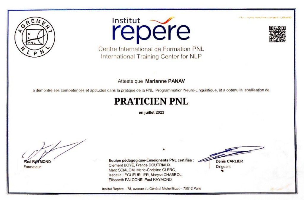 photo diplome Marianne PANAV