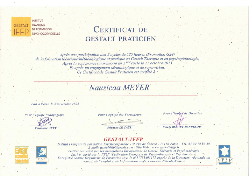 photo diplome Nausicaa MEYER