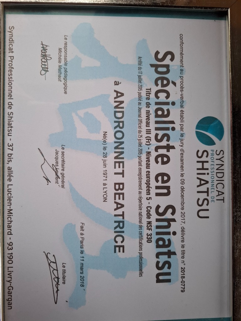 photo diplome Béatrice Andronnet 