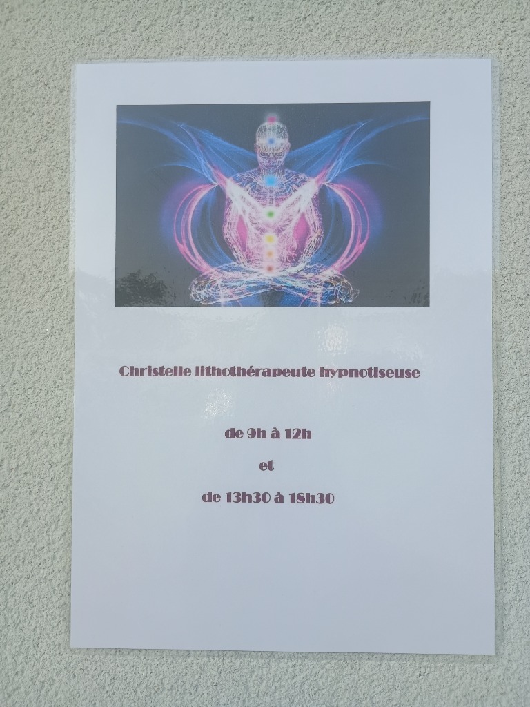 photo activite Christelle lithothérapeute,hypnothérapeute