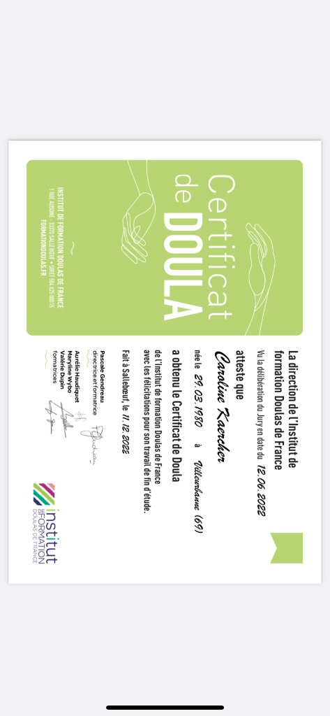 photo diplome Caroline Kaercher