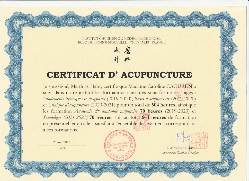 photo diplome Caroline Caouren