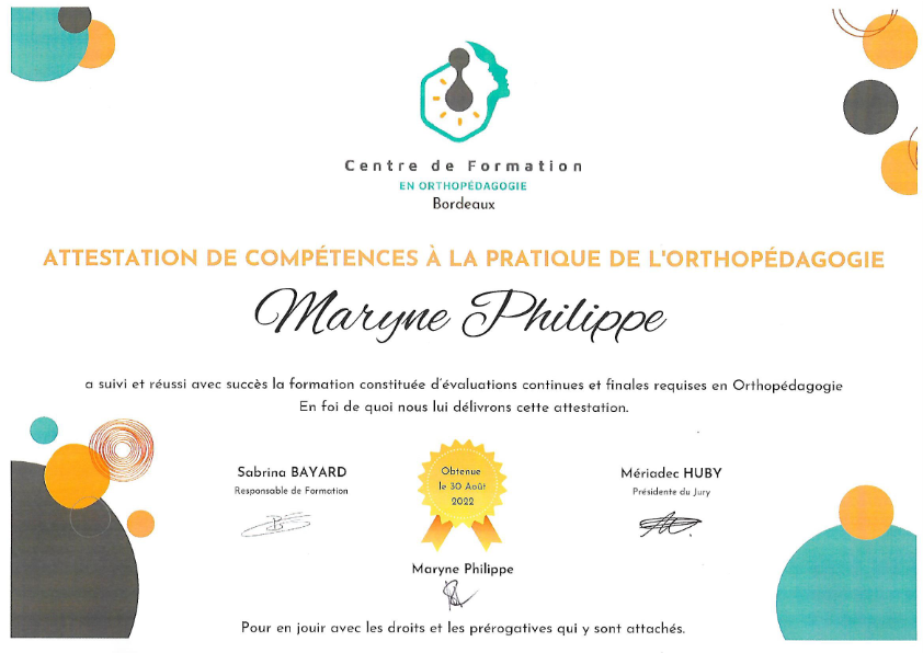 photo diplome Maryne PHILIPPE