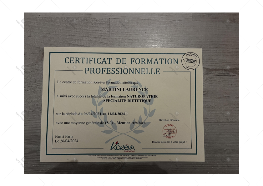 photo diplome Naturo’synergie