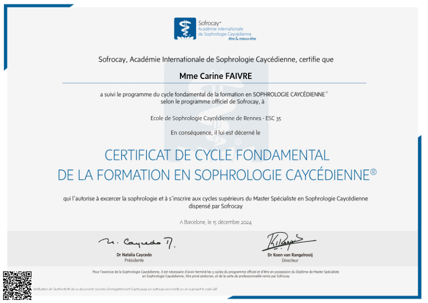 photo diplome Carine Faivre "Les P’tizen" 