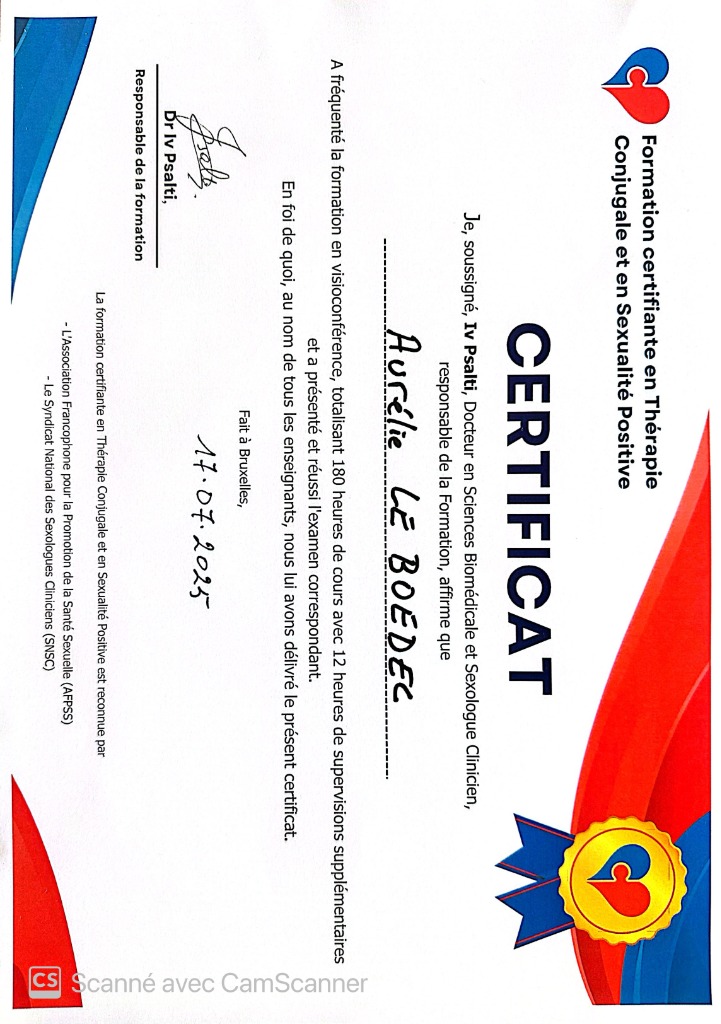 photo diplome Aurelie Le boedec