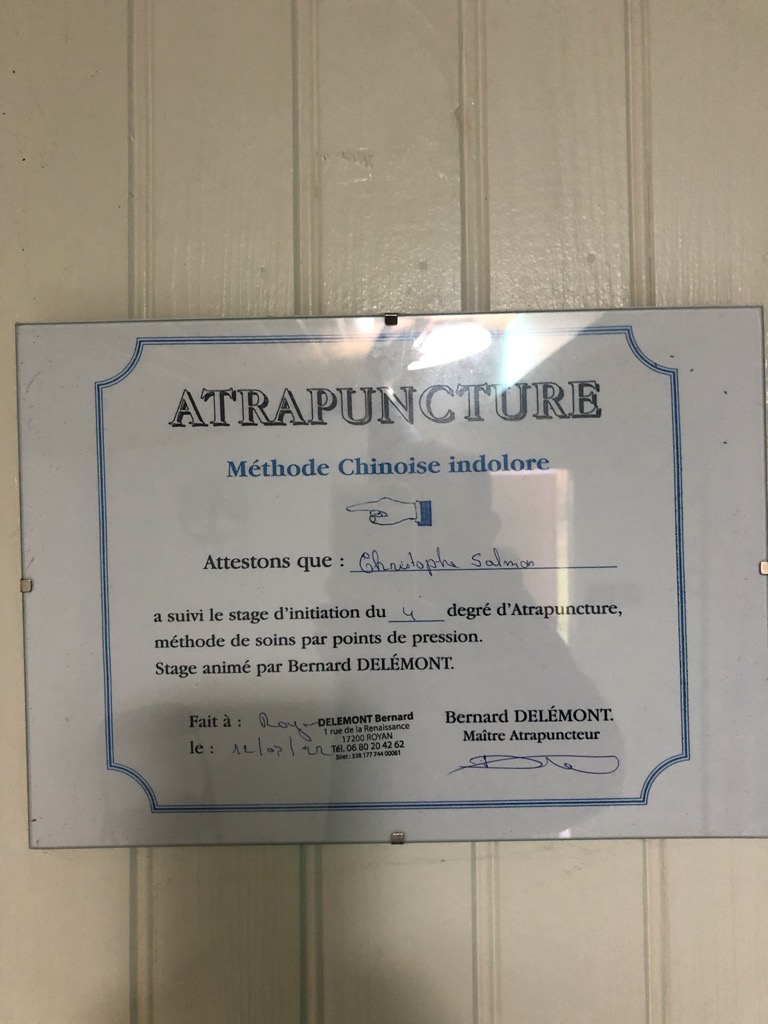 photo activite Christophe Atrapuncture et Magnétisme