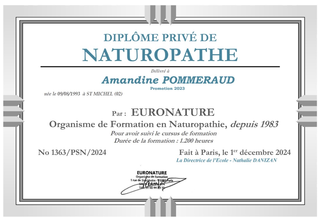 photo diplome Amandine Pommeraud