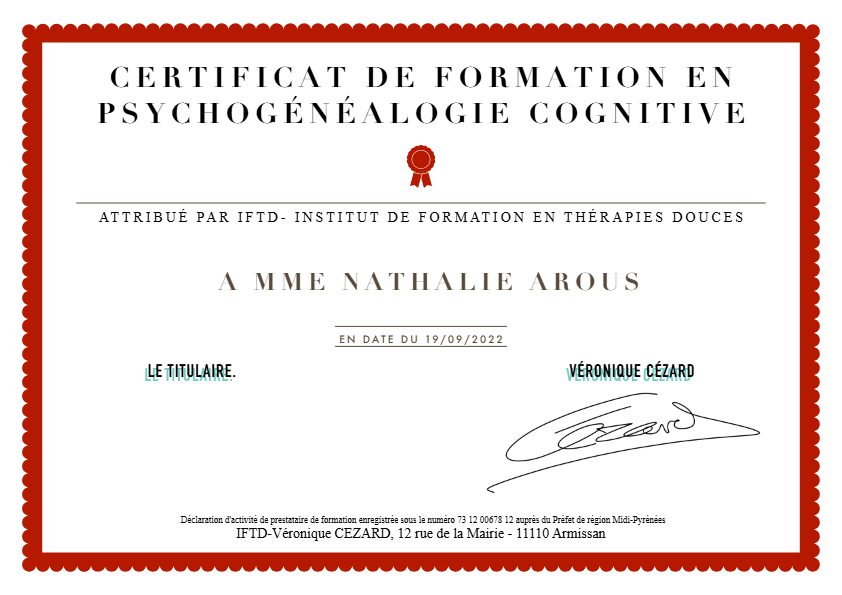 photo diplome Nathalie AROUS