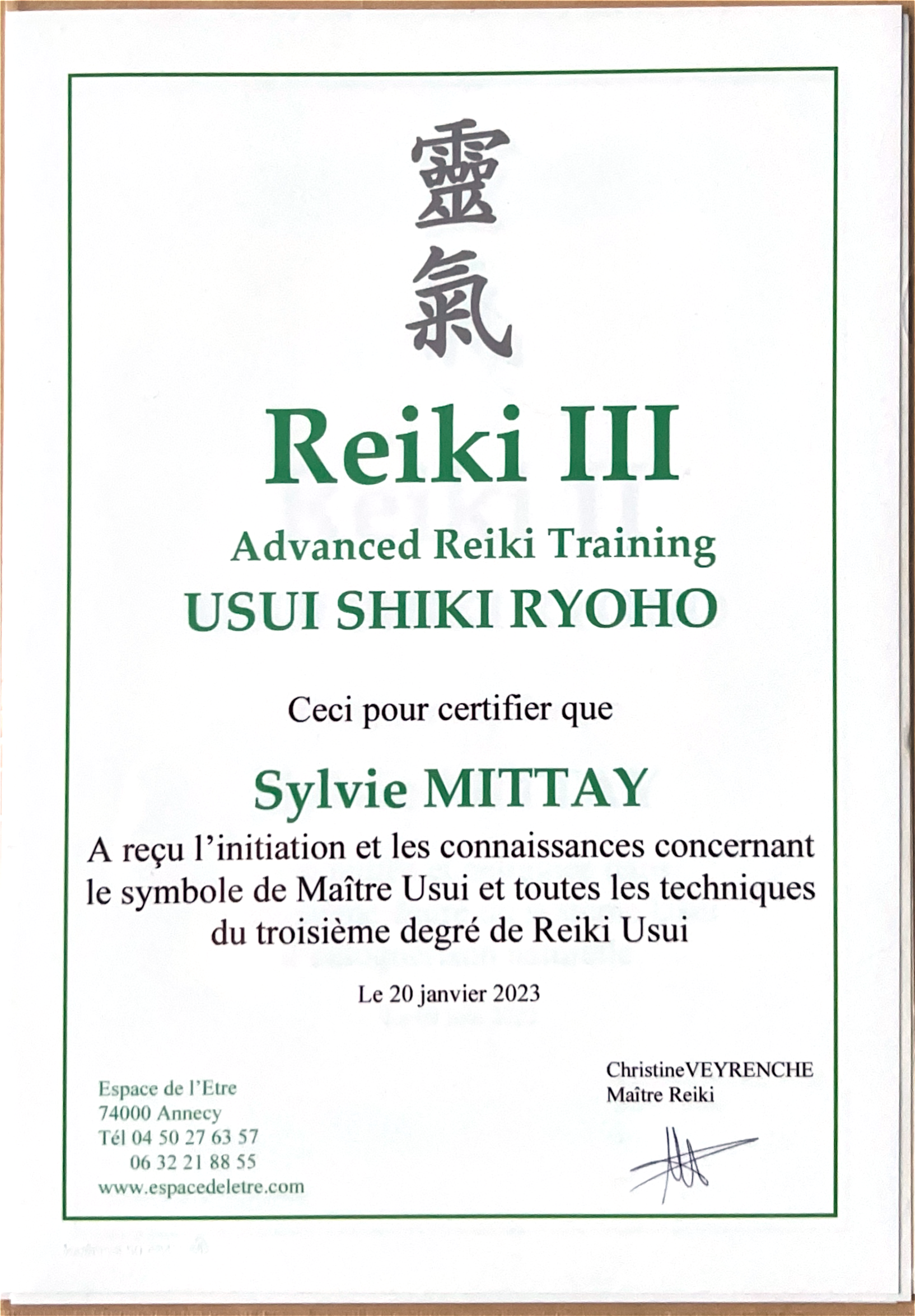 photo diplome Sylvie Mittay