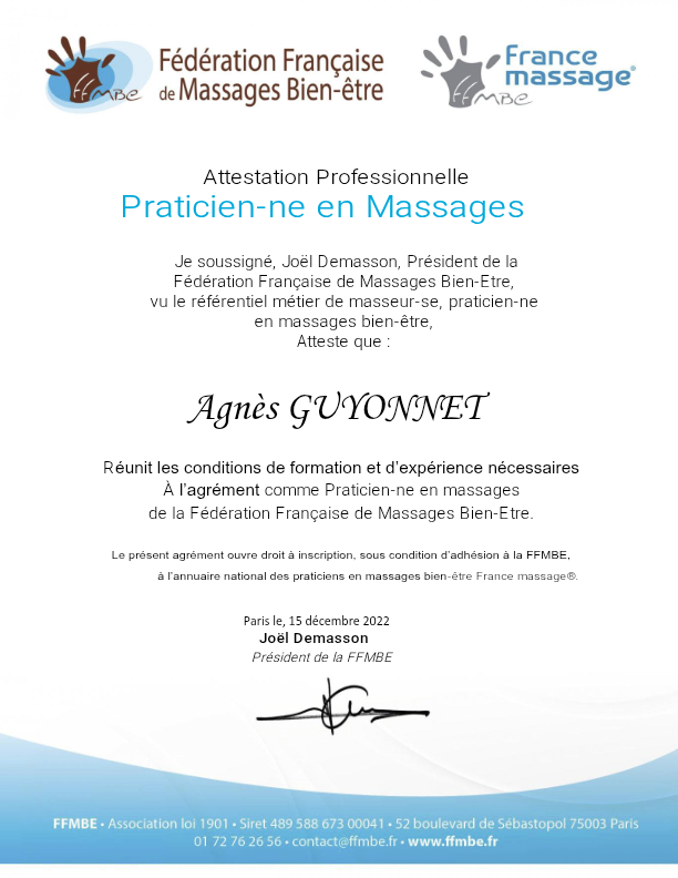 photo diplome AGMassage24