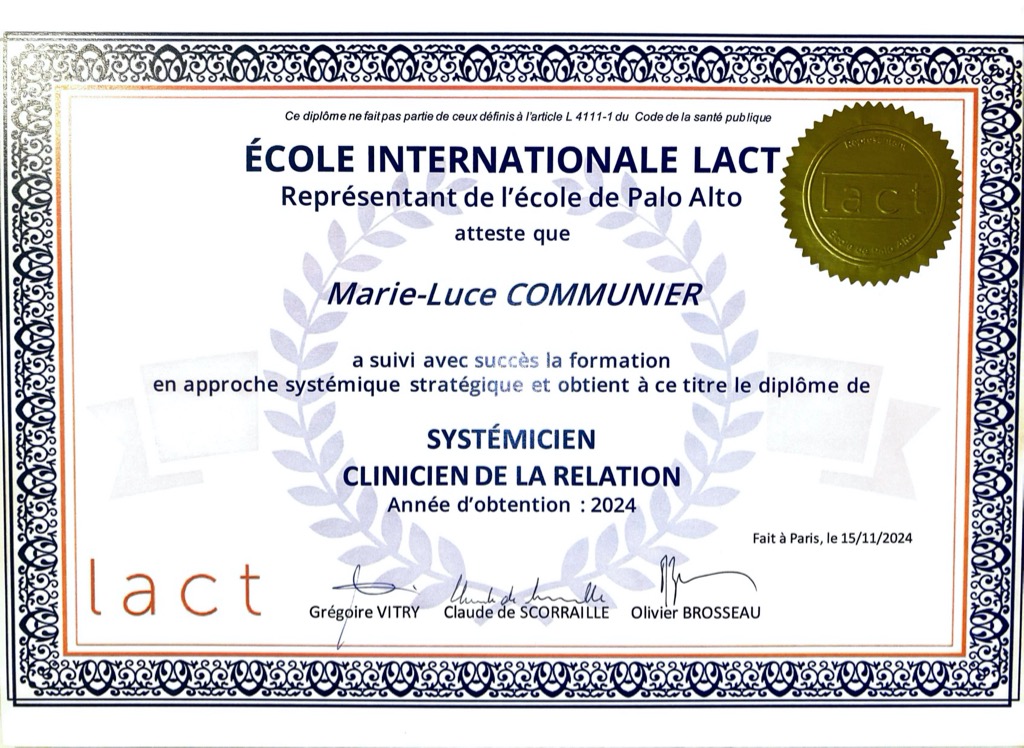 photo diplome Marie-Luce Communier