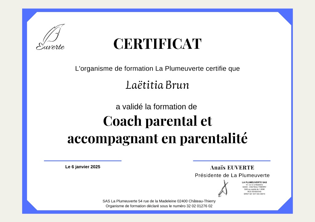 photo diplome Liens à Coeur