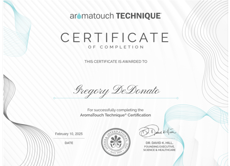 photo diplome Gregory de donato 