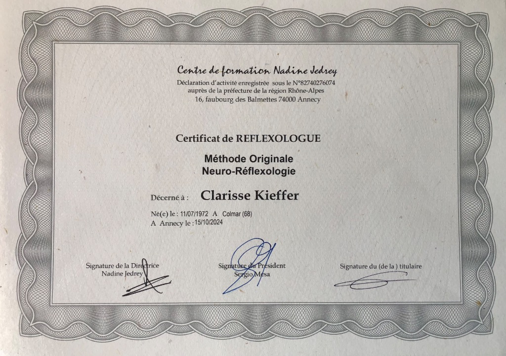 photo diplome Ballet des Sens Clarisse Kieffer