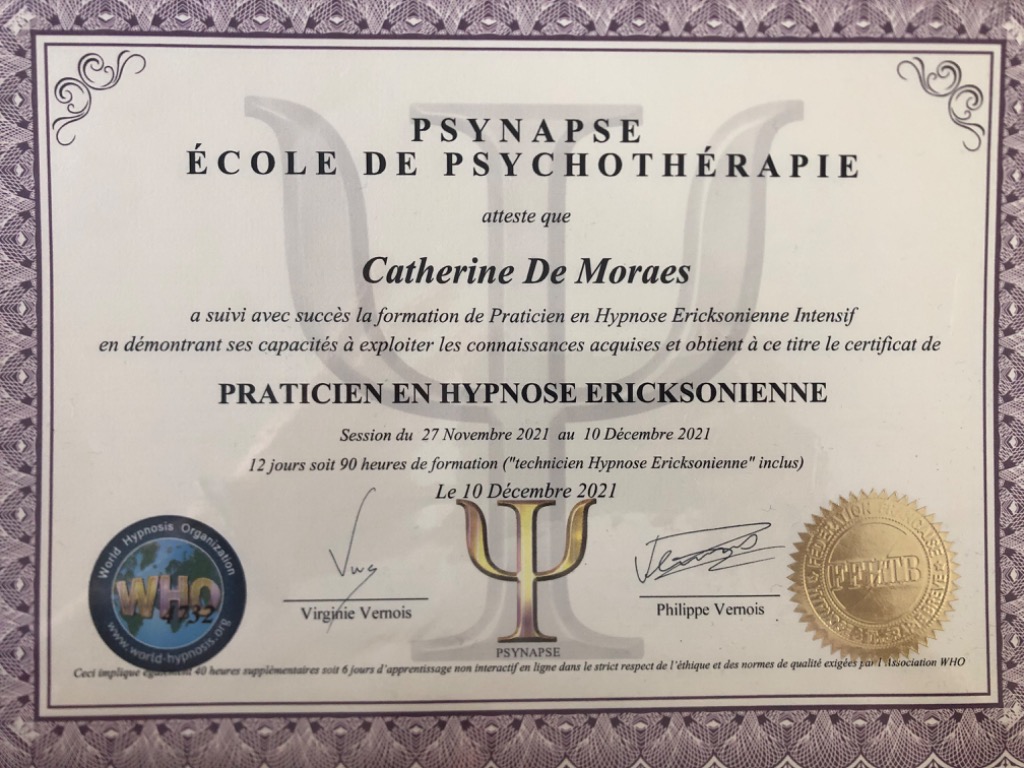 photo diplome Catherine De Moraes