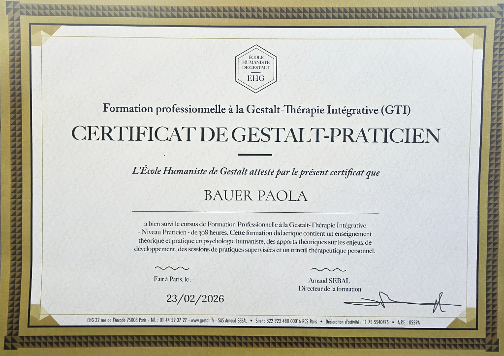 photo diplome Les ateliers de Paola