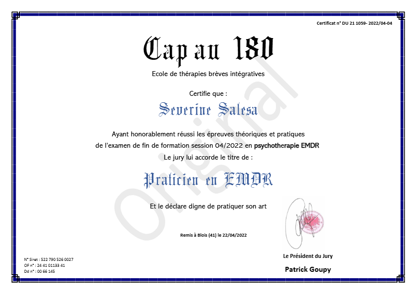 photo diplome Séverine Salesa