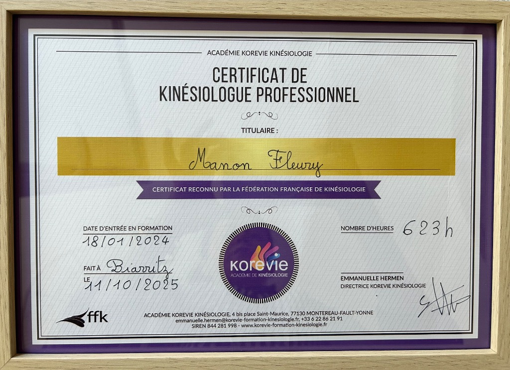 photo diplome Manon FLEURY