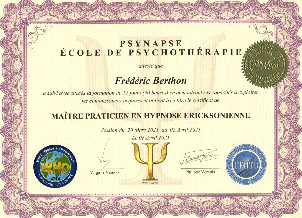 photo diplome Frédéric Berthon
