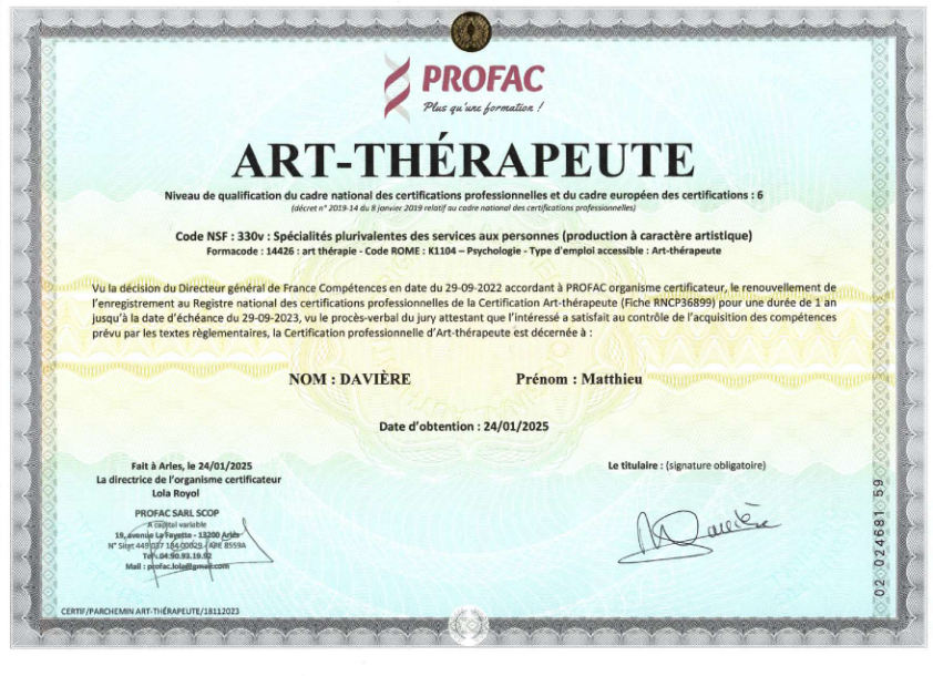 photo diplome Matthieu Davière