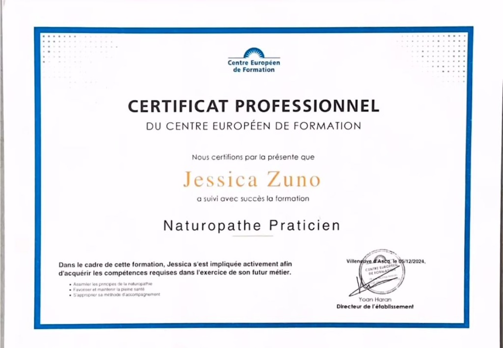 photo diplome Jessica ZUNO 