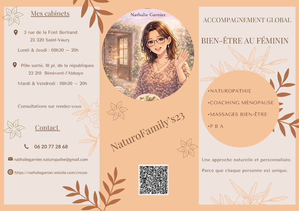 photo cabinet Naturopathe & Coache en Ménopause NaturoFamily’S23