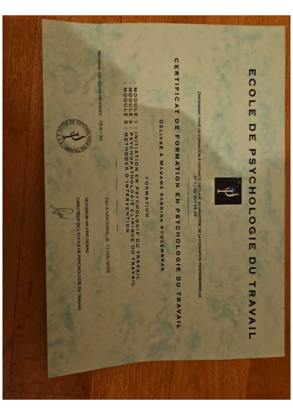 photo diplome SERENITY AND HARMONY