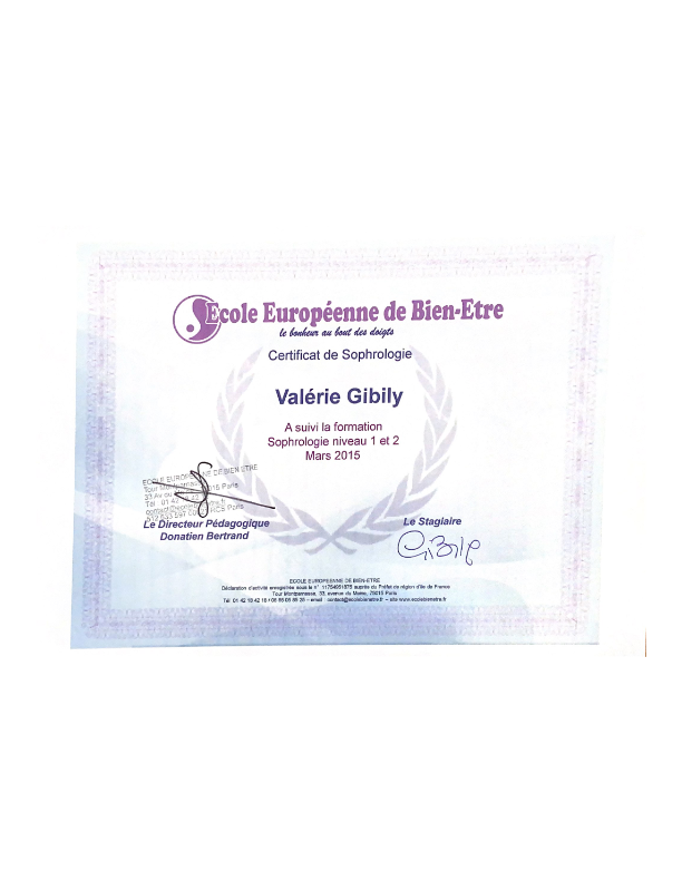 photo diplome Valérie gibily