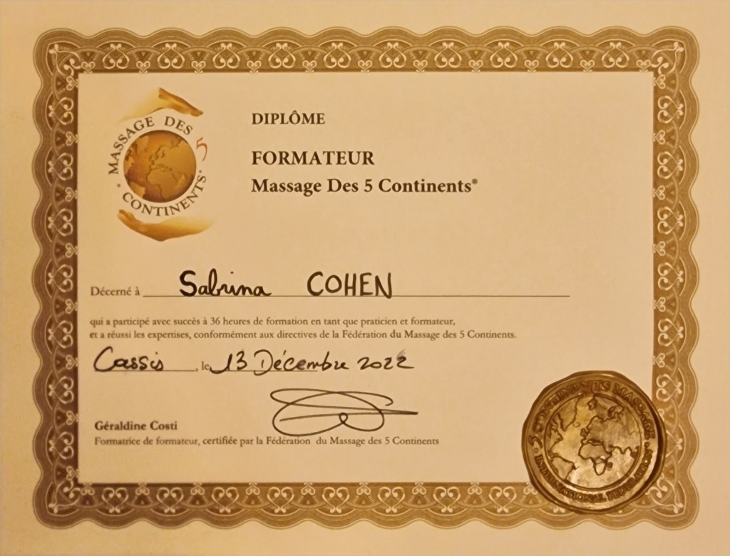 photo diplome Sabrina Cohen 