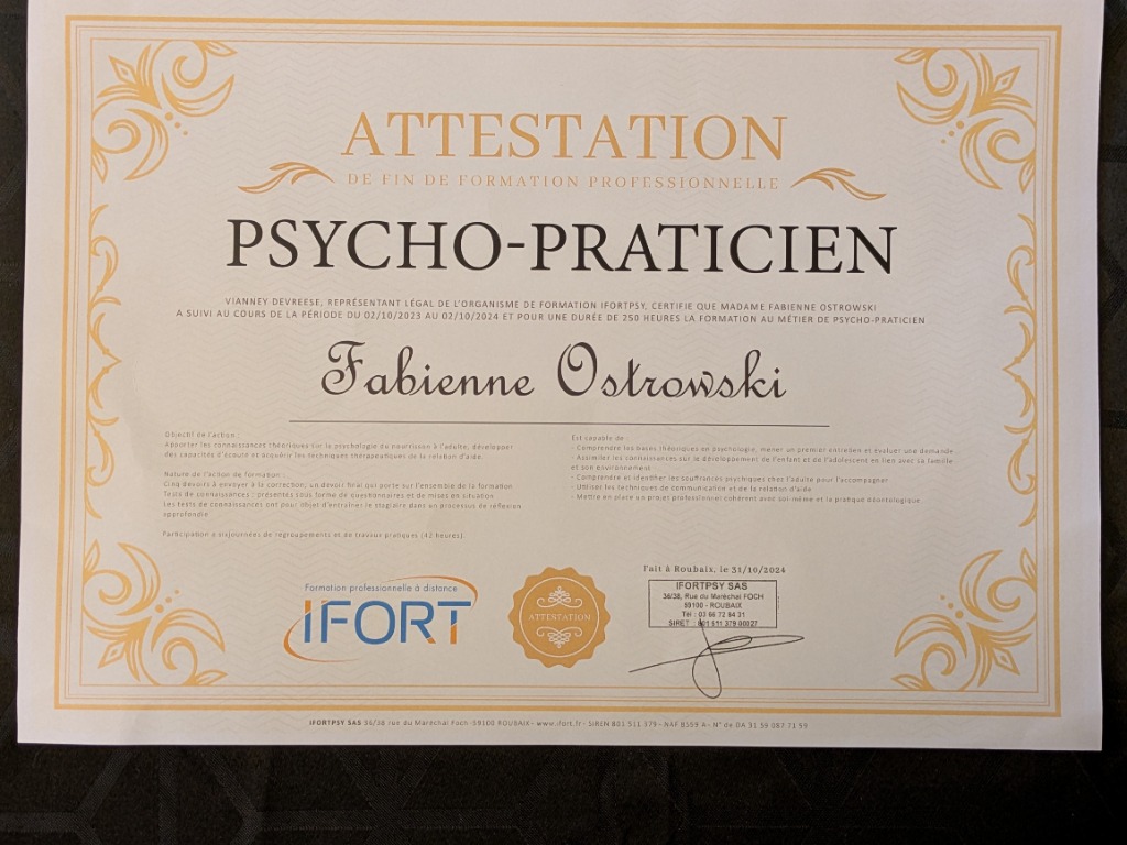 photo diplome Fabienne OSTROWSKI