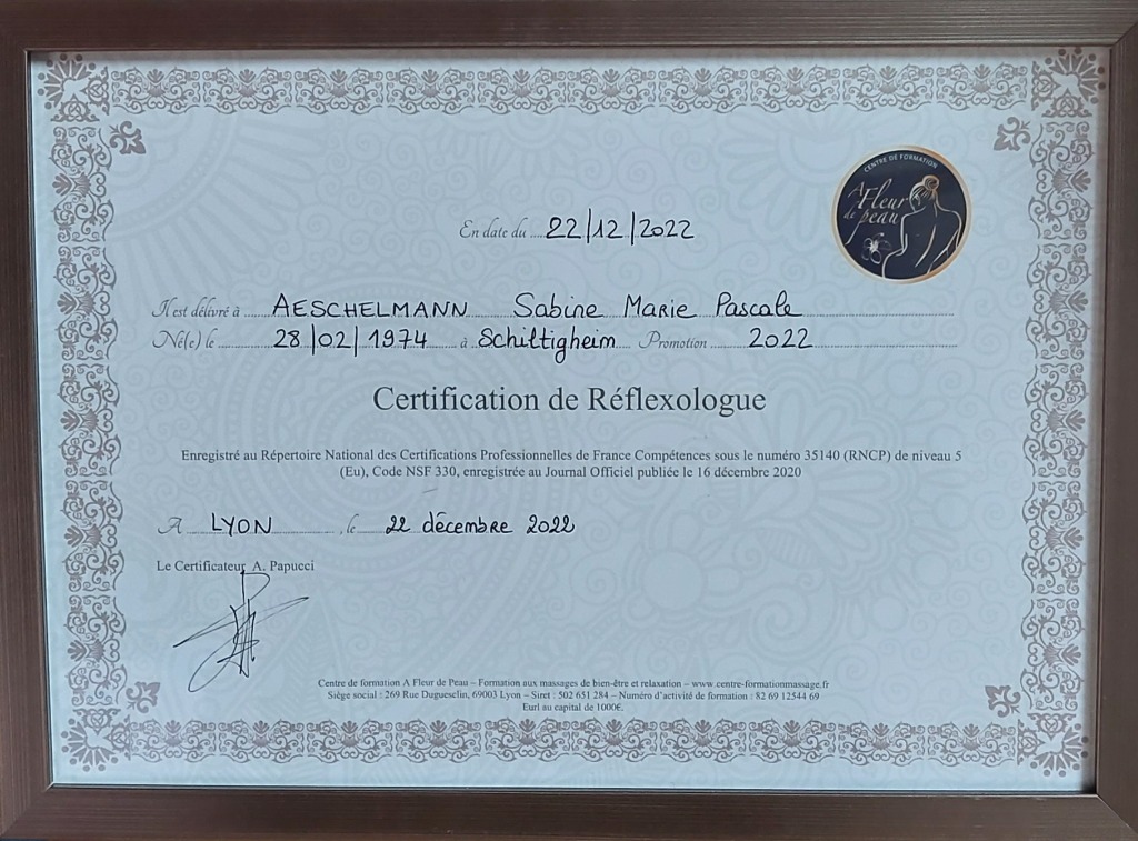 photo diplome Sabine Aeschelmann