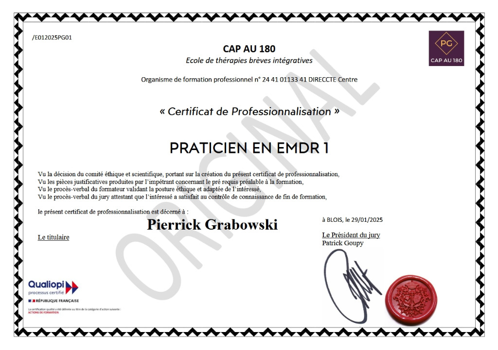 photo diplome Pierrick Grabowski