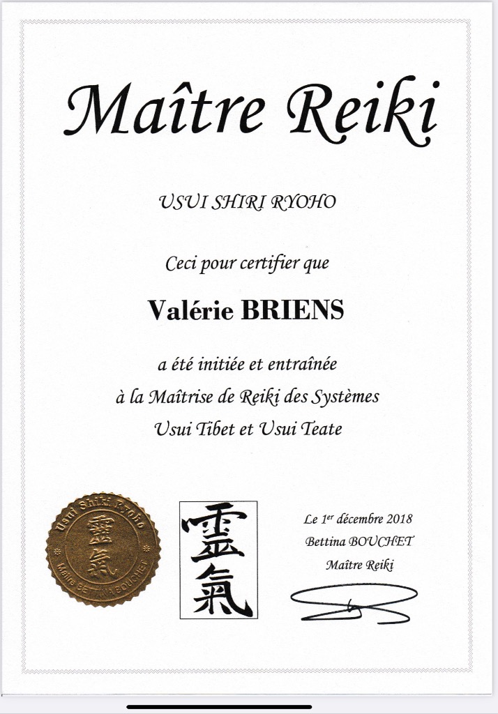 photo diplome Valérie Briens Bulle de Magnolia 