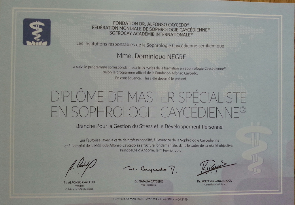 photo diplome Dominique Nègre