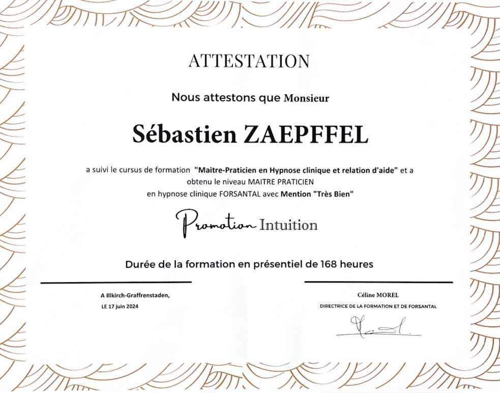 photo diplome Sébastien Zaepffel