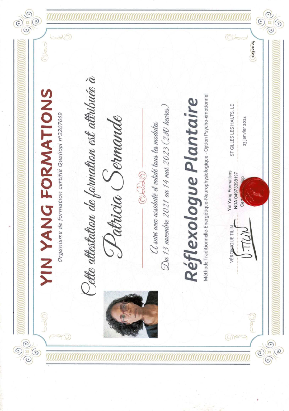 photo diplome Reflex’BienETRE