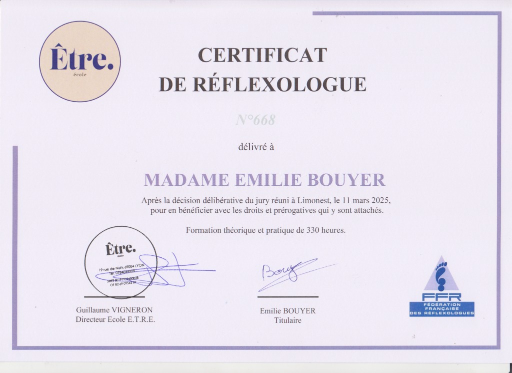 photo diplome BOUYER Emilie