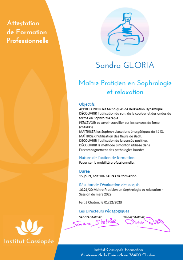 photo diplome Sandra Gloria