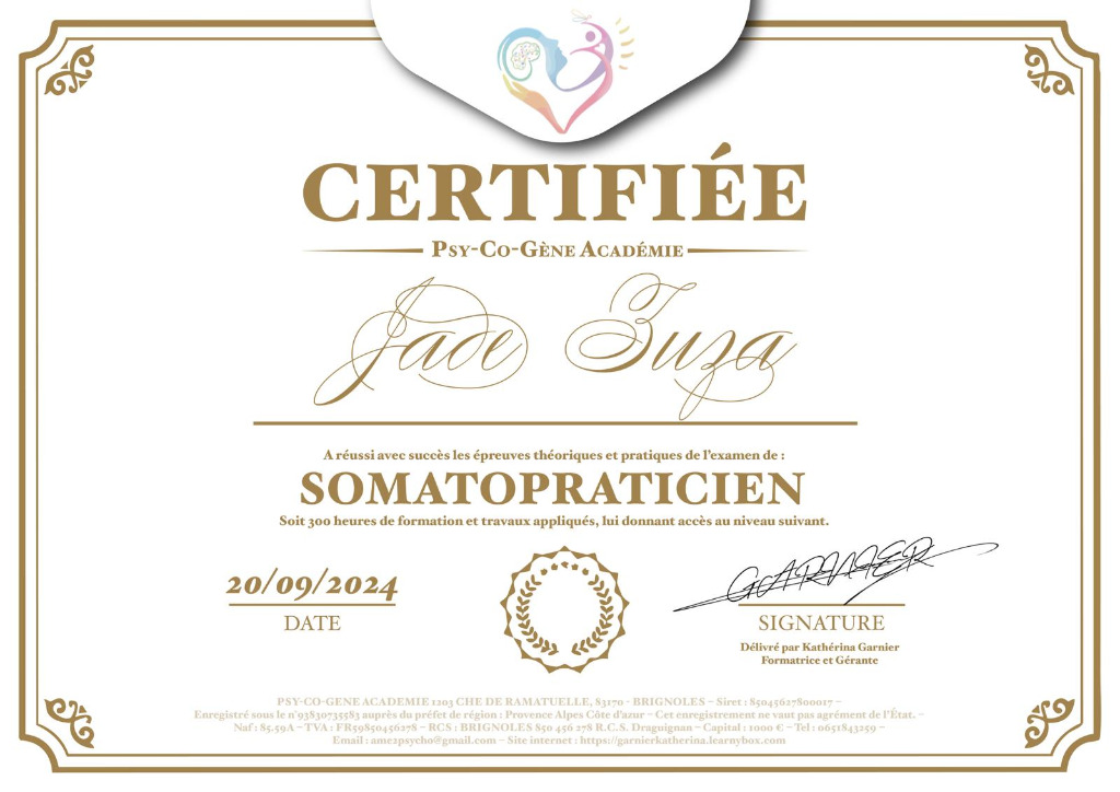 photo diplome Jade Zuza