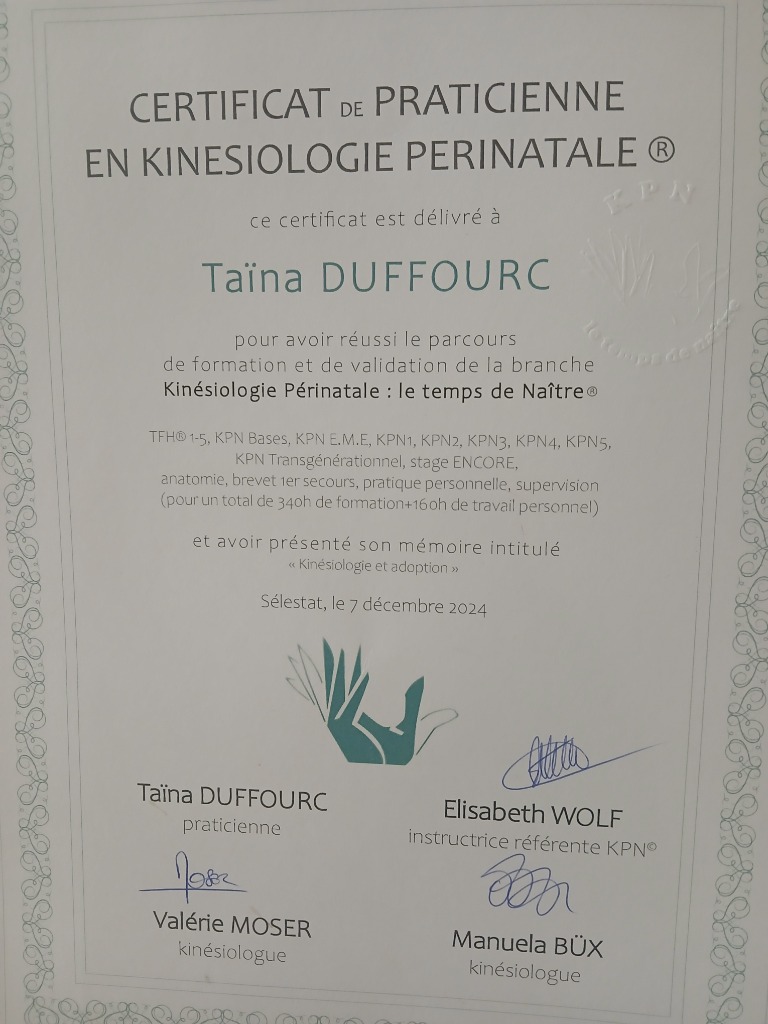 photo diplome Taïna DUFFOURC