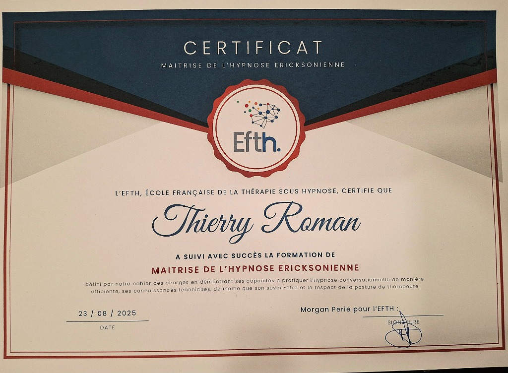 photo diplome Thierry ROMAN