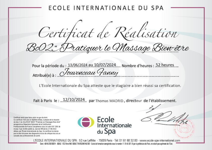 photo diplome D’âmes de Coeur