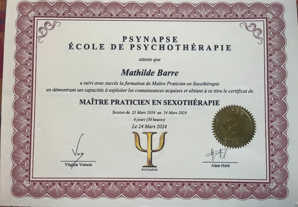 photo diplome Mathilde Barre