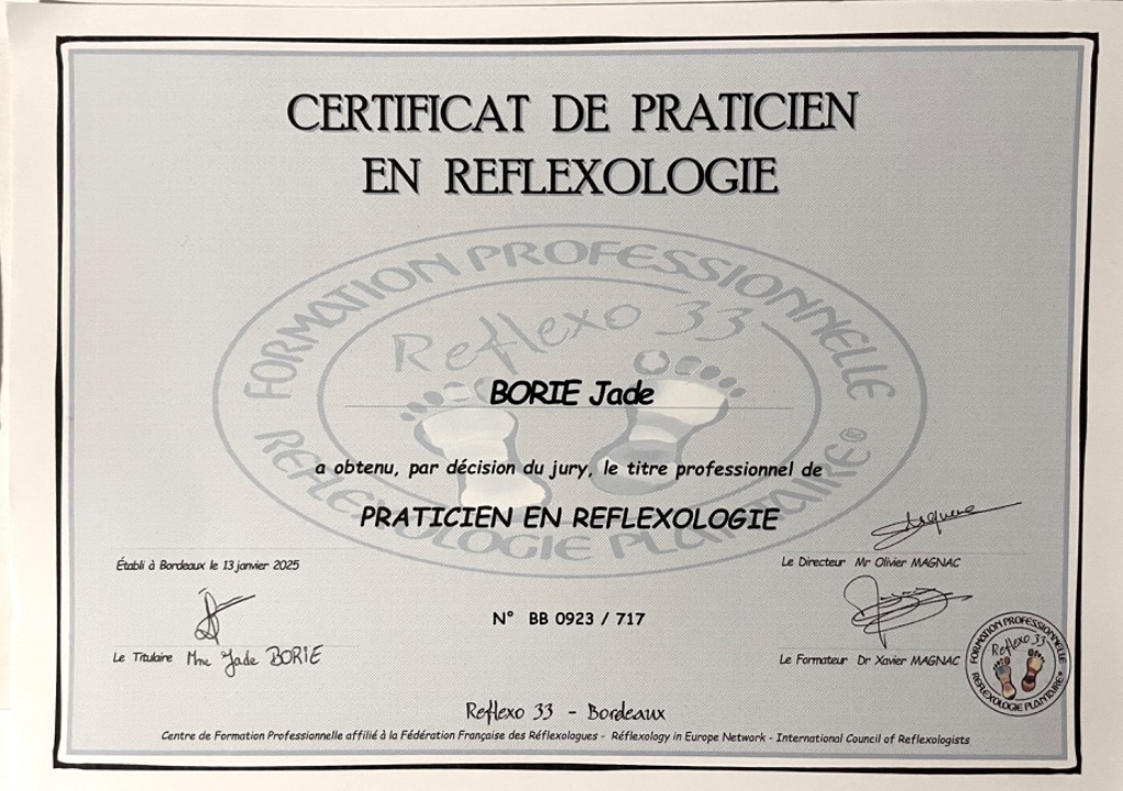 photo diplome Jade Borie 