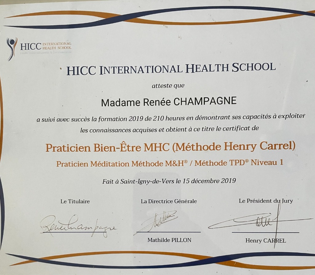 photo diplome Renee Champagne