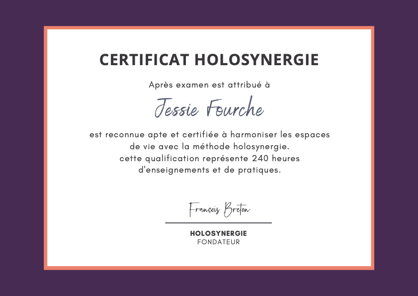 photo diplome Coeur à Coeur - Harmonisation intégrale